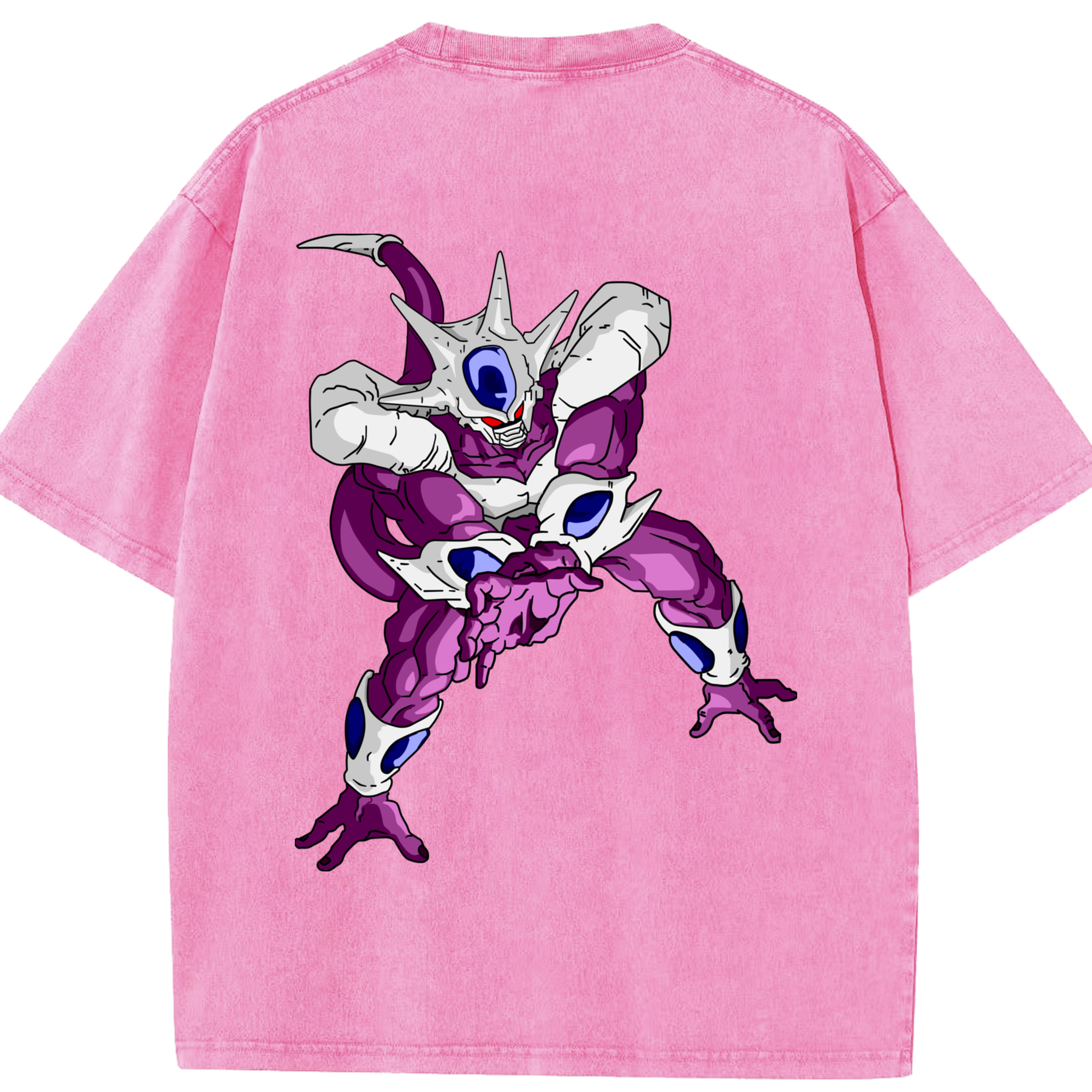 （画像用） ドラゴンボール クウラ DRAGON BALL Cooler Coora 綿100% ヴィンテージ風 半袖Tシャツ（背面プリント）